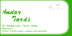 andor tardi business card